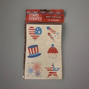 Stars & Stripes 12 Count Mini Patriotic Tattoos